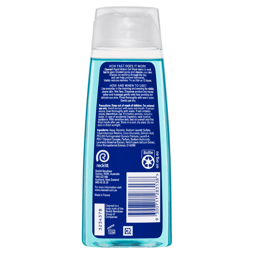 Clearasil Rapid Action Gel Wash 200mL | Clearasil® AU